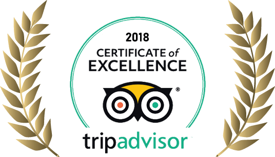 Certificaat van Uitmuntendheid- Tripadvisor - 2018